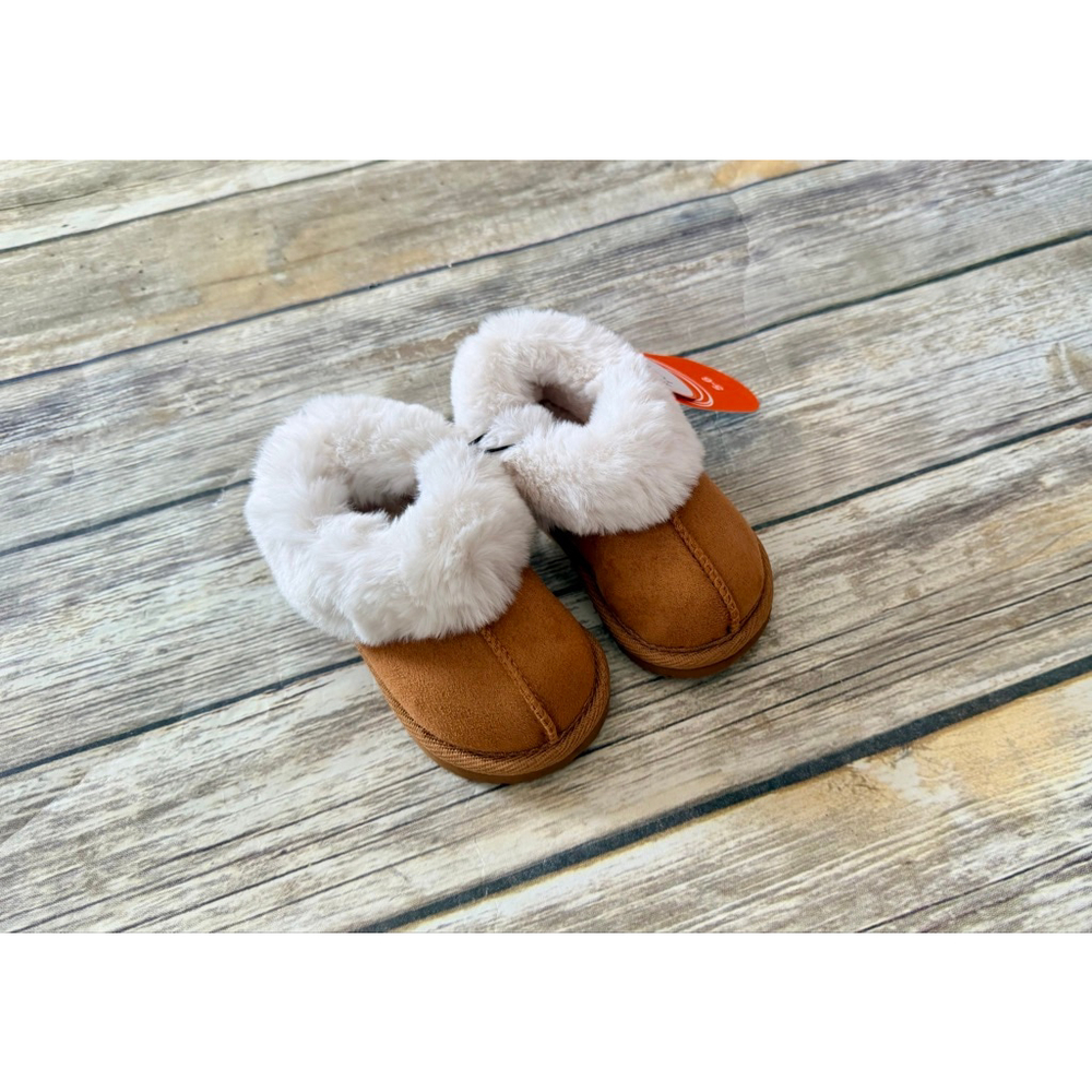 NEW FAUX FUR TRIM SLIPPER-SIZE 5/6